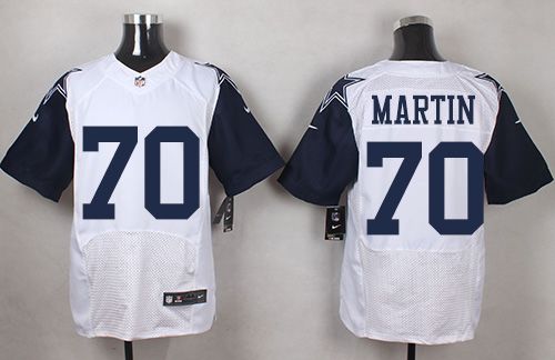 Nike Cowboys #70 Zack Martin White Men's Stitched NFL Elite Rush Jersey